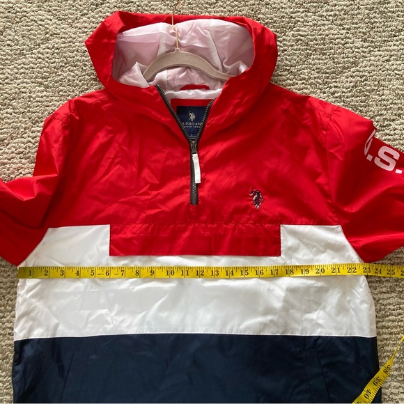 NWOT U.S. Polo Assn. Red, White, & Blue Windbreaker Large - Picture 8 of 10